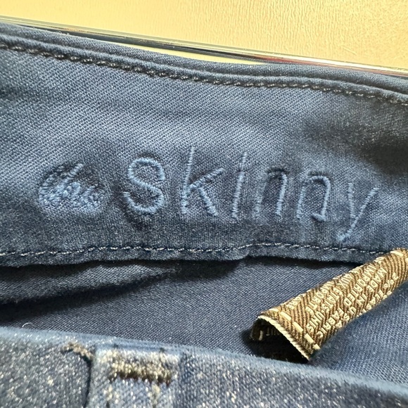 7 For All Mankind Wax Coated Skinny Jeans Blue - Picture 7 of 10